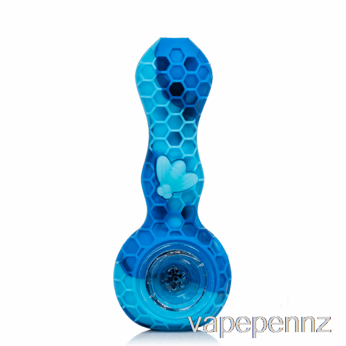 Stratus Bee Silicone Spoon Marble Blue (Baby Blue / Blue) VAPE NZ